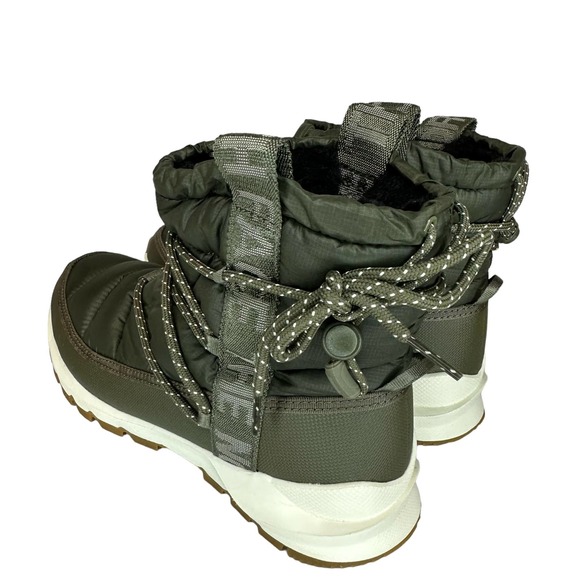 THE NORTH FACE Women's Boots Thermoball Size 10 Lace Up Taupe Green Waterproof - Picture 6 of 15
